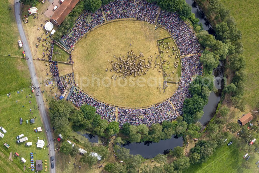 Merfeld from the bird's eye view: Sports facility grounds of the Arena Wildpferdearena in Merfeld in the state North Rhine-Westphalia, Germany