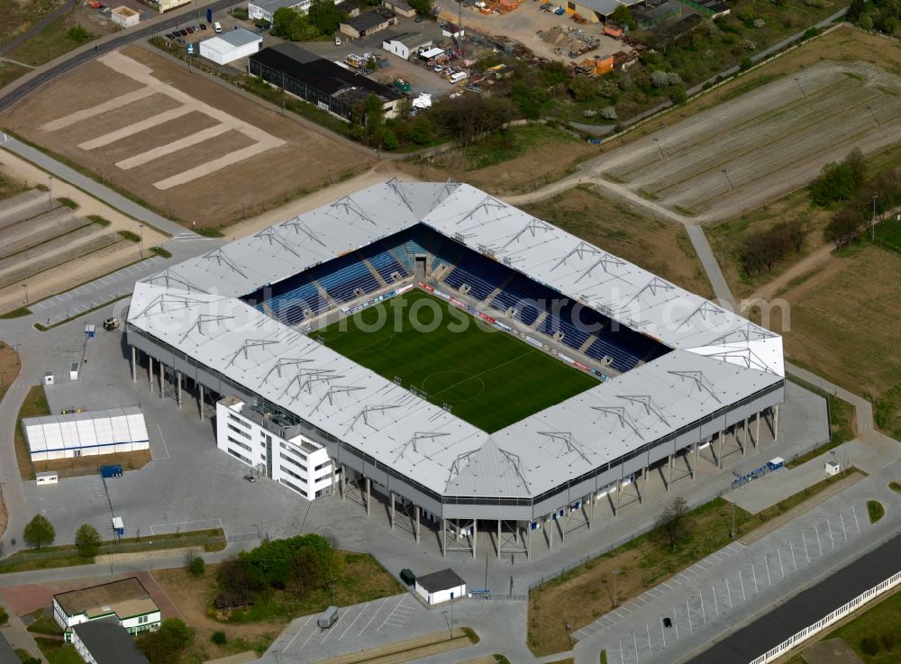 Aerial photograph Magdeburg - Sports facility grounds of the MDCC Arena stadium in Magdeburg in the state Saxony-Anhalt