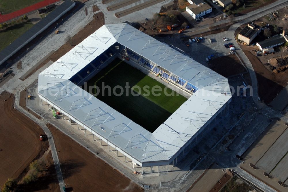 Aerial image Magdeburg - Sports facility grounds of the MDCC Arena stadium in Magdeburg in the state Saxony-Anhalt