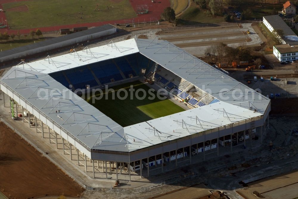 Aerial photograph Magdeburg - Sports facility grounds of the MDCC Arena stadium in Magdeburg in the state Saxony-Anhalt