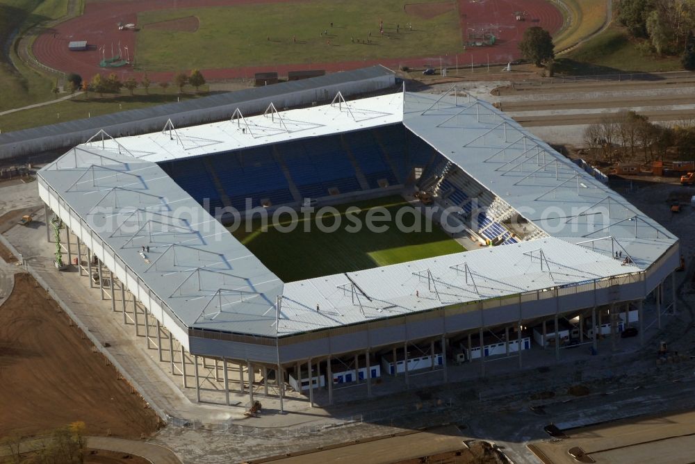 Aerial photograph Magdeburg - Sports facility grounds of the MDCC Arena stadium in Magdeburg in the state Saxony-Anhalt