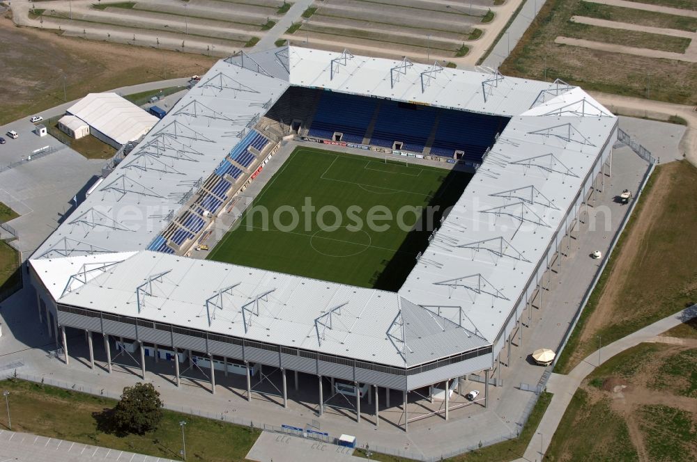 Magdeburg from above - Sports facility grounds of the MDCC Arena stadium in Magdeburg in the state Saxony-Anhalt