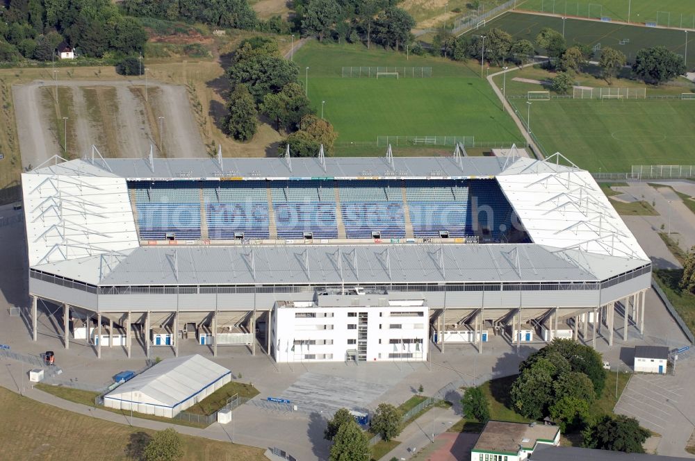 Aerial image Magdeburg - Sports facility grounds of the MDCC Arena stadium in Magdeburg in the state Saxony-Anhalt