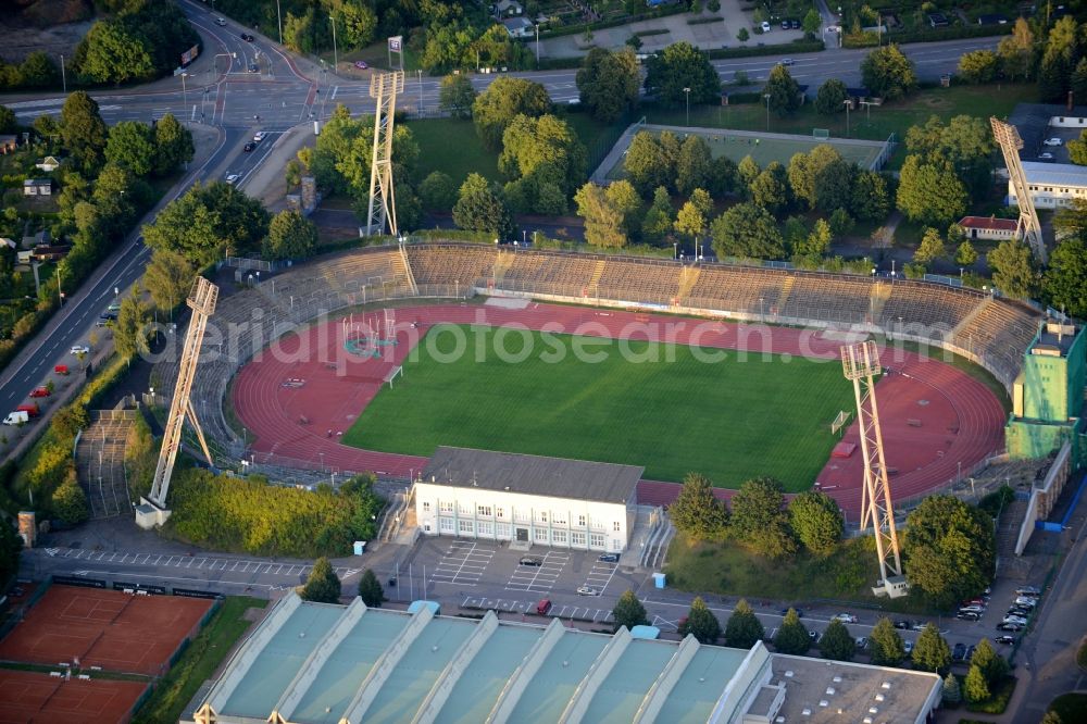 Aerial image Chemnitz - Sports facility grounds of the Arena stadium in Chemnitz in the state Saxony