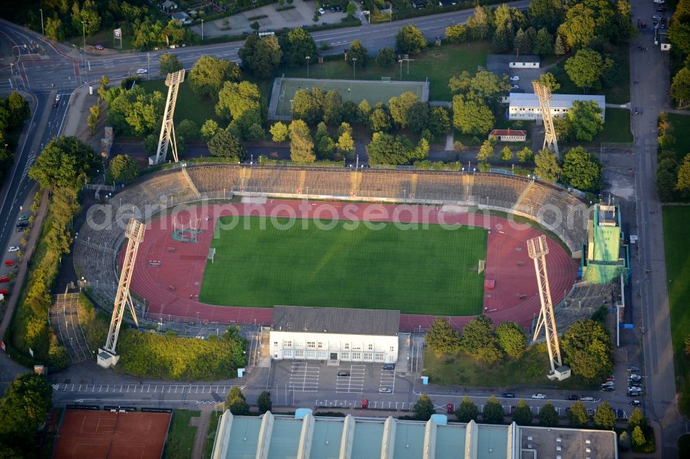 Aerial photograph Chemnitz - Sports facility grounds of the Arena stadium in Chemnitz in the state Saxony