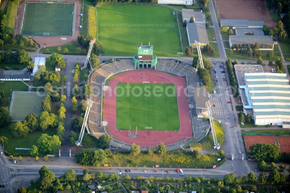 Aerial image Chemnitz - Sports facility grounds of the Arena stadium in Chemnitz in the state Saxony