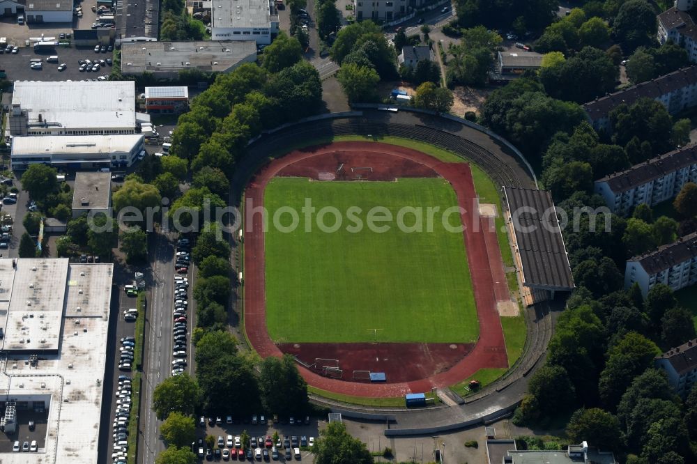 Aerial image Bonn - Sports facility grounds of stadium Sportpark Pennenfeld on Mallwitzstrasse in Bonn in the state North Rhine-Westphalia, Germany