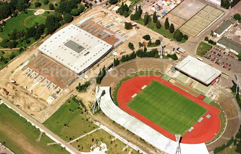 Berlin from above - Sportstättenbau am Berliner Jahnsportpark