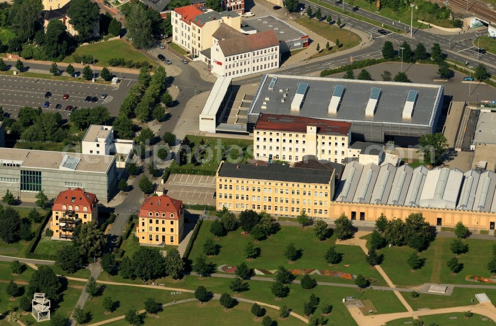 Gera from the bird's eye view: View of the sports centre Hofwiesenpark in Gera in the state Thuringia