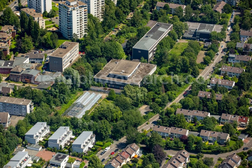 Essen from the bird's eye view: Sports Center of the Association of Health Sport and Sport Therapy at the University of Duisburg-Essen in Essen e.V. in North Rhine-Westphalia