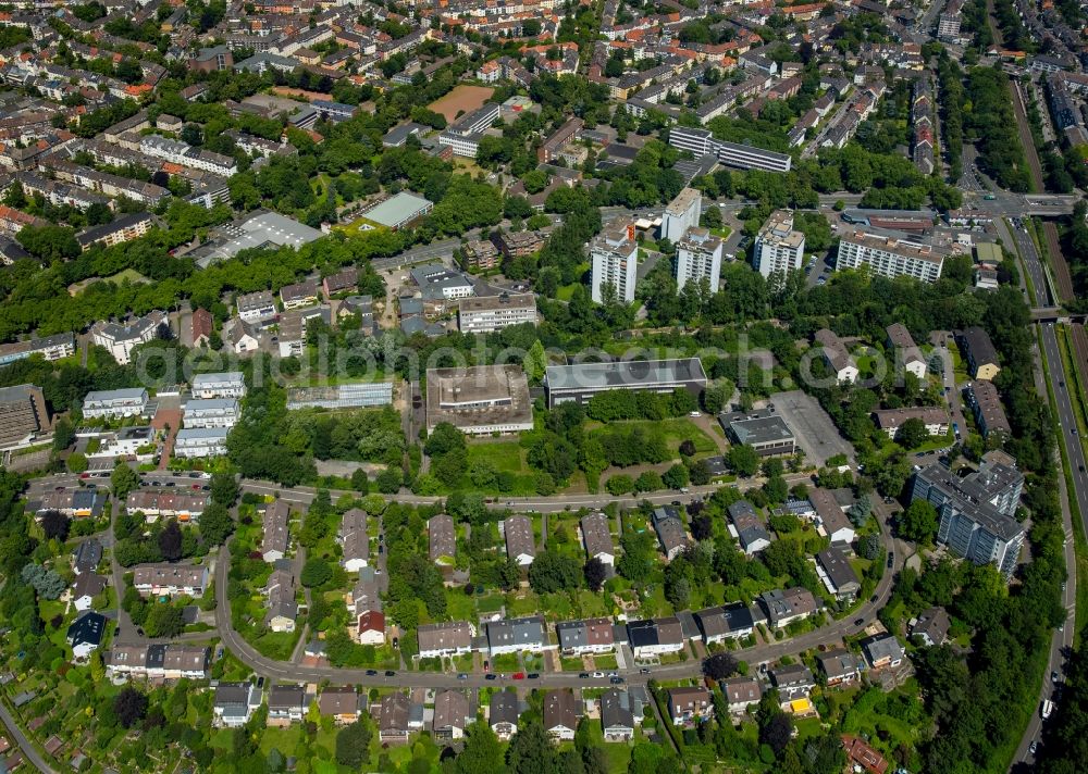 Aerial image Essen - Sports Center of the Association of Health Sport and Sport Therapy at the University of Duisburg-Essen in Essen e.V. in North Rhine-Westphalia