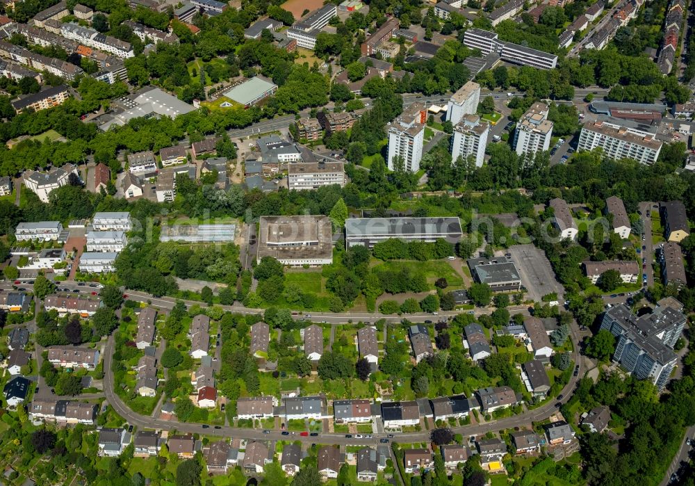 Aerial photograph Essen - Sports Center of the Association of Health Sport and Sport Therapy at the University of Duisburg-Essen in Essen e.V. in North Rhine-Westphalia