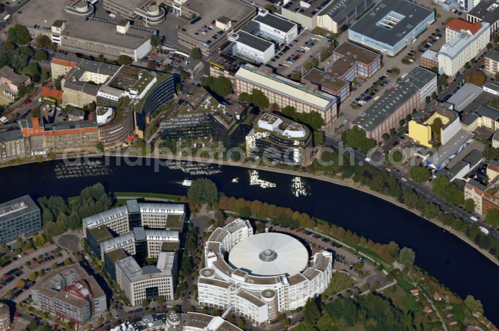 Aerial image Berlin OT Charlottenburg - View of the Spree in the district of Charlottenburg in Berlin