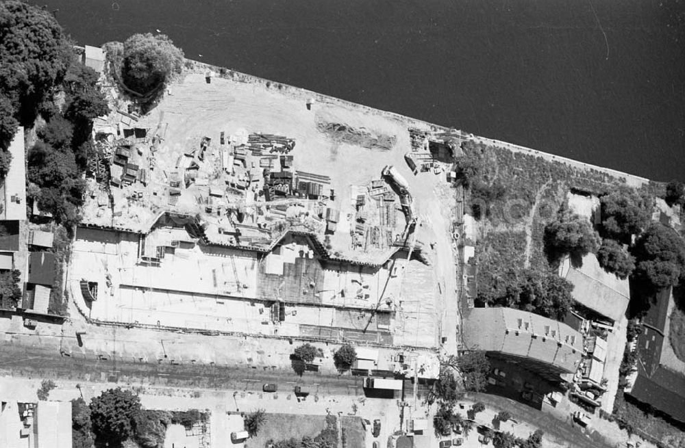 Aerial photograph Berlin Treptow - 09.08.1995 Spreeübergang S-Bahn, (Linie Treptower Park)