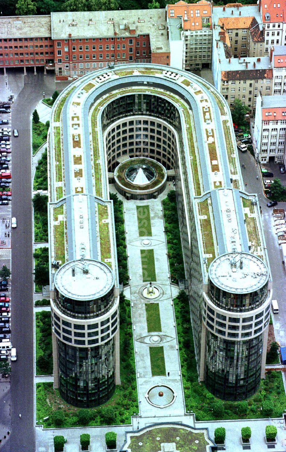 Berlin-Moabit from above - Spreebogen in Berlin-Moabit (Innenministerium).