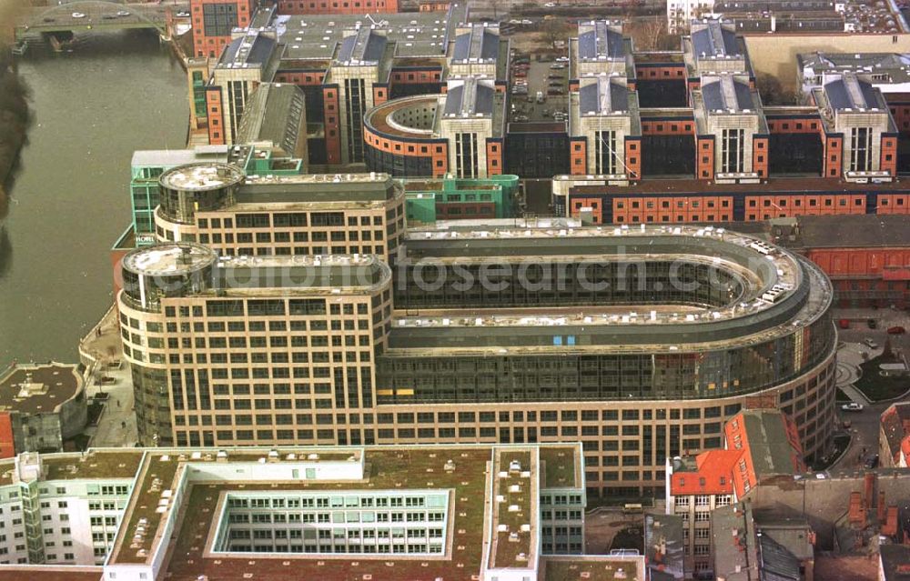 Aerial photograph Berlin - 14.02.95 Spreebogen-Bürokomplex in Moabit