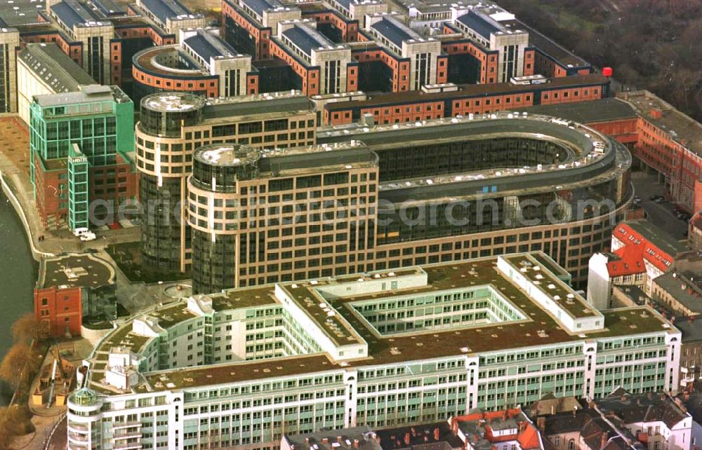 Aerial image Berlin - 14.02.95 Spreebogen-Bürokomplex in Moabit