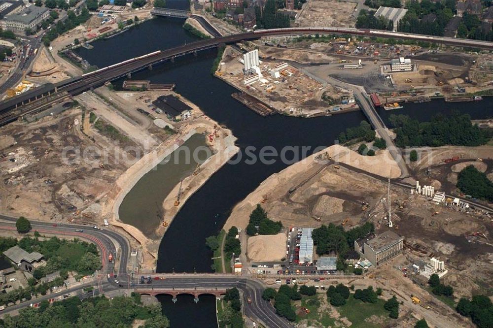 Aerial photograph Berlin - Spreebogenumleitung