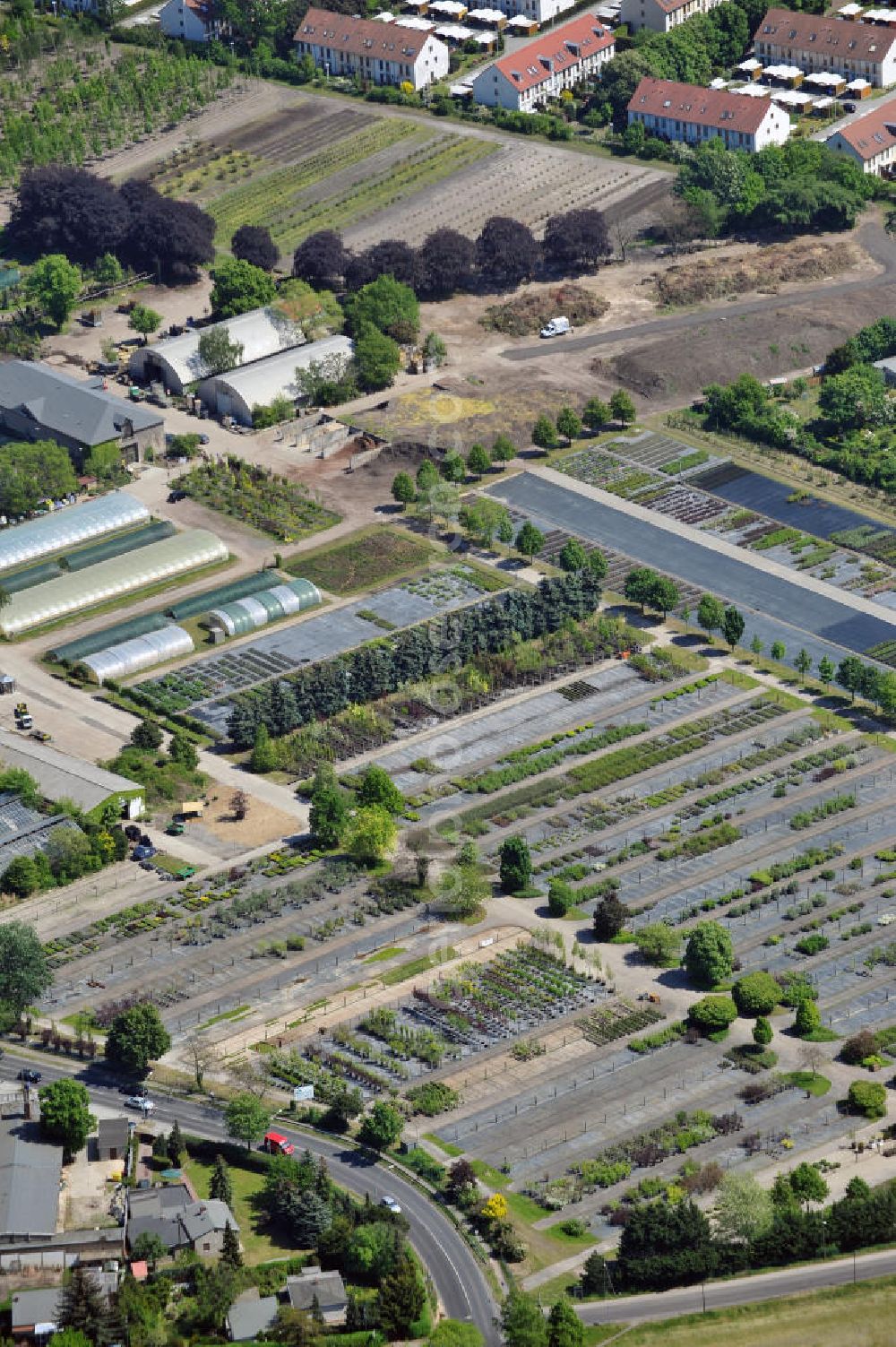 Aerial image Berlin - Gelände der Späthsche Baumschulen Handel GmbH an der Späthstraße in Berlin-Baumschulenweg. Area of the Spaethsche arboretum at the street Spaethstrasse in the Berlin local part Baumschulenweg.