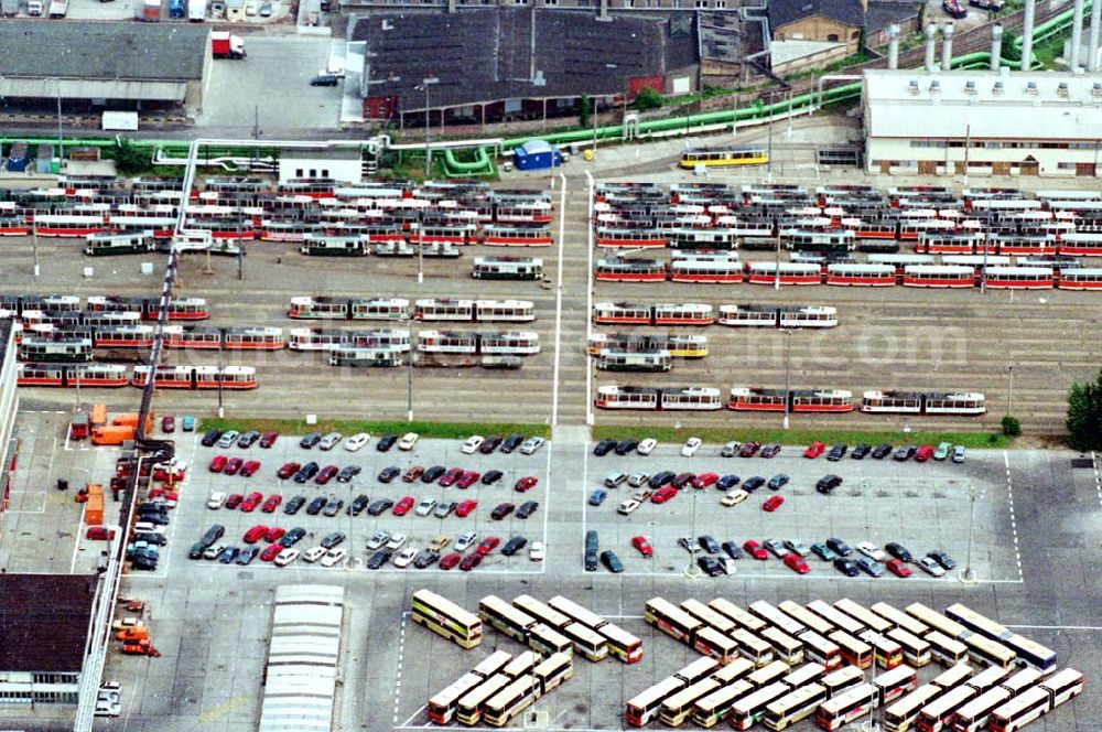 Aerial image Berlin - 02.10.1994 Sraßenbahndepots der BVG in Berlin-Lichtenberg