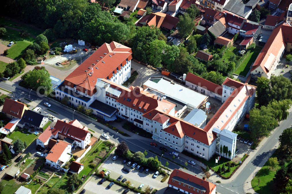 Leinefelde-Worbis from above - Das St. Elisabeth Krankenhaus in Worbis in Thüringen. Die Klinik gehört zum Klinikum Eichsfeld. The St. Elisabeth hospital in Thuringa.