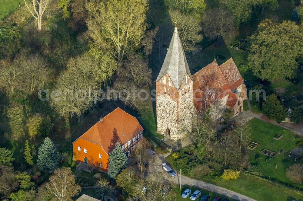 Dargun from the bird's eye view: St. John's Church in Levin Dargun in Mecklenburg - Western Pomerania