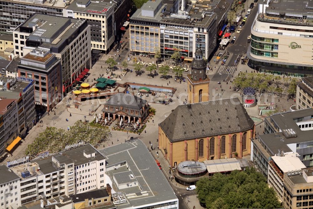 Frankfurt am Main from the bird's eye view: St. Catherine's church in Frankfurt am Main in Hesse. st-katharinengemeinde.de