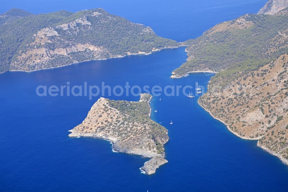 Aerial photograph Ölüdeniz - St Nicholas Island in the bay of Oeluedeniz in Turkey