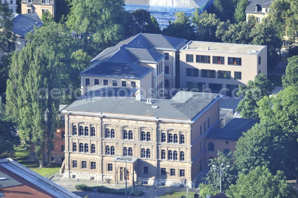 Weimar from above - View of the State Community School Jenaplanschule Weimar in Thuringia