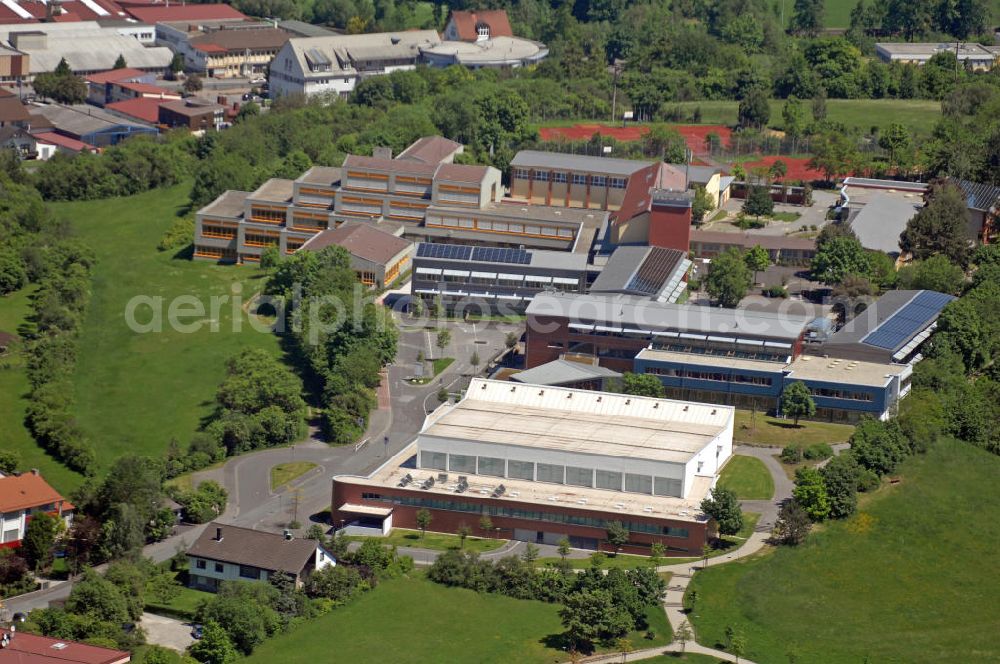 Aerial image Bad Neustadt - Blick auf die Staatliche Realschule Werner von Siemens in Bad Neustadt am Rhönblick 17. View of the State Secondary school Werner von Siemens in Bad Neustadt.