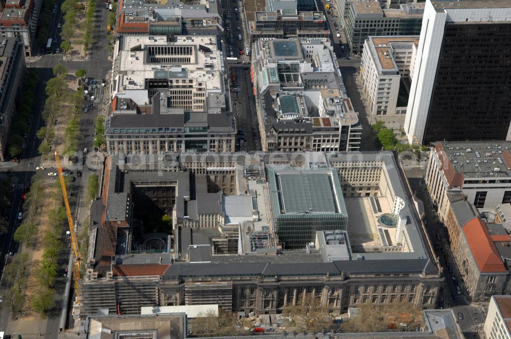 Aerial photograph Berlin - National Library Berlin and a part of the Humboldt University Library in the district Mitte