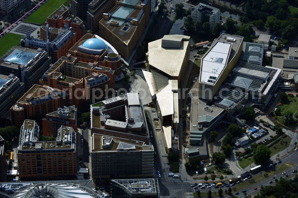 Berlin OT Tiergarten from the bird's eye view: View of the National Library Berlin and the Theatre am Potsdamer Platz