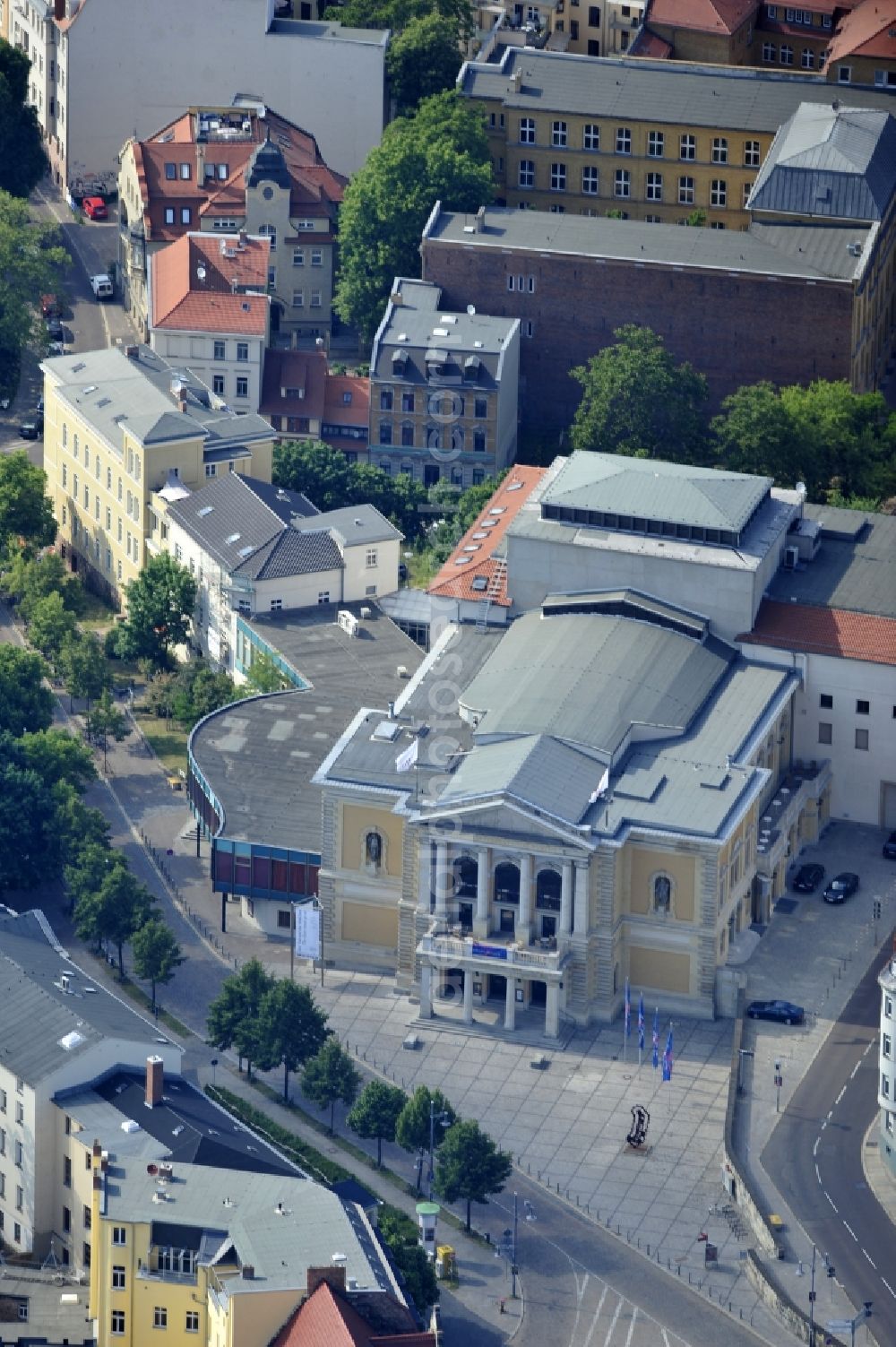 Aerial image Halle Saale - The State Theatre and Opera House Halle (Saale)