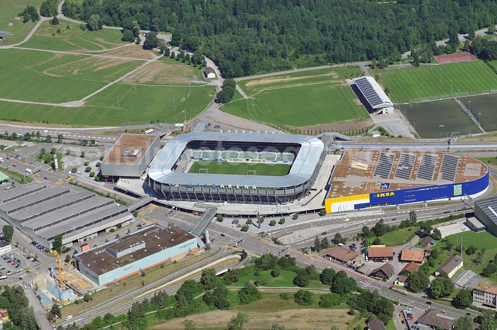 Aerial photograph Sankt Gallen - AFG Arena stadium in St. Gallen, Switzerland