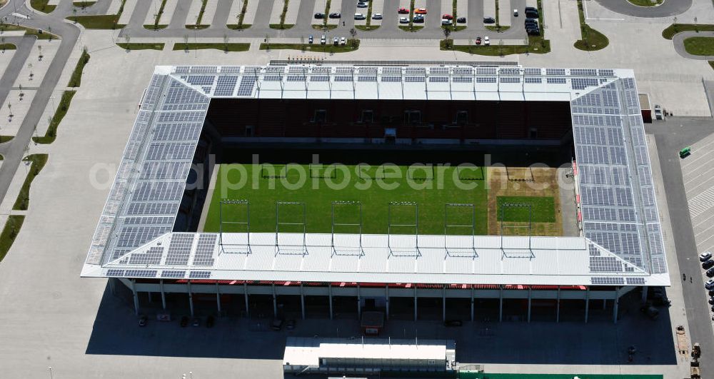 Aerial photograph Ingolstadt - Fußballstadion Audi Sportpark auf dem ehemaligen Bayernoil-Gelände in Ingolstadt / Bayern. Das Stadion ist Heimspielstätte des FC Ingolstadt 04. Stadium Audi Sportpark in Ingolstadt / Bavaria.