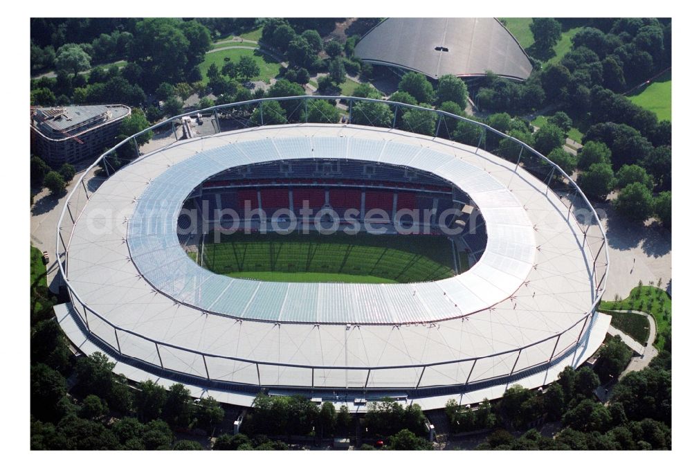 Hannover from the bird's eye view: AWD- Arena stadium in Calenberger Neustadt district of Hannover, in Lower Saxony