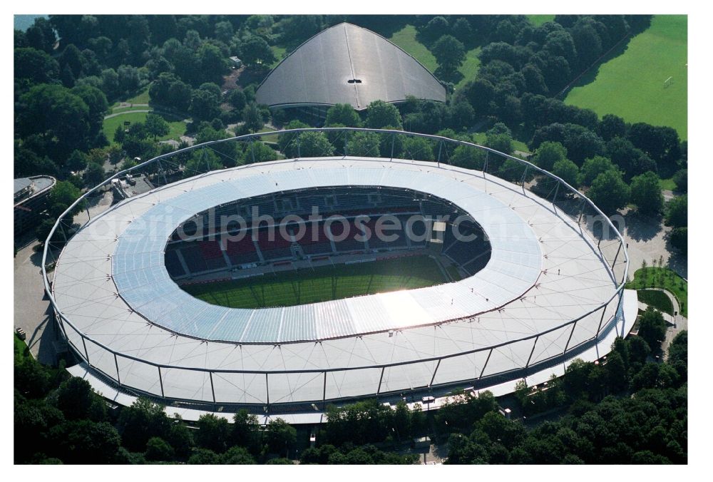 Aerial photograph Hannover - AWD- Arena stadium in Calenberger Neustadt district of Hannover, in Lower Saxony