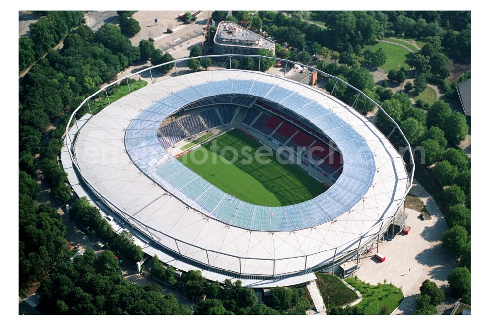 Hannover from the bird's eye view: AWD- Arena stadium in Calenberger Neustadt district of Hannover, in Lower Saxony