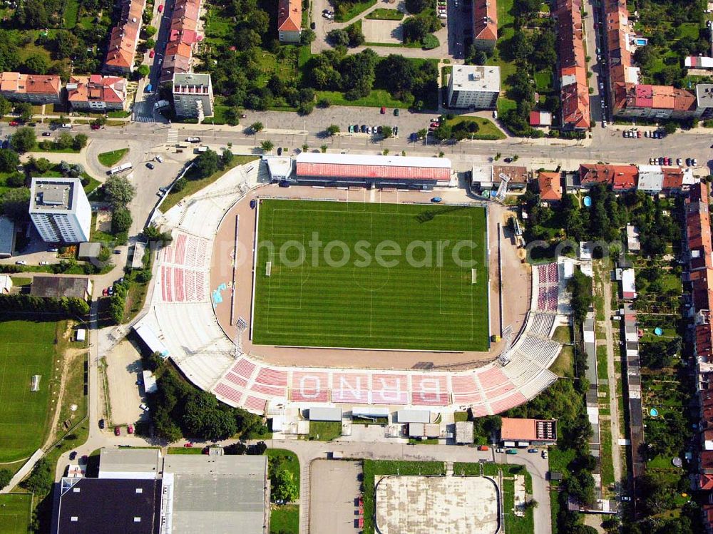 Brno / Brünn from above - Blick auf das neue Stadion von Brno (auch Brünn genannt).