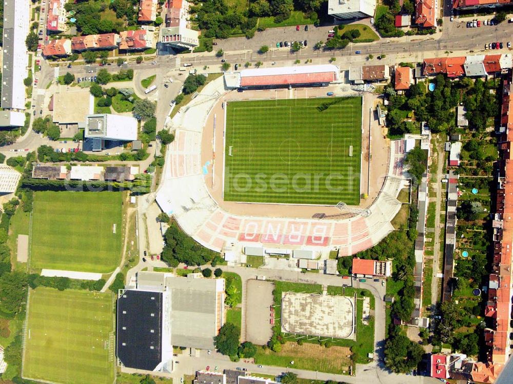 Brno / Brünn from the bird's eye view: Blick auf das neue Stadion von Brno (auch Brünn genannt).