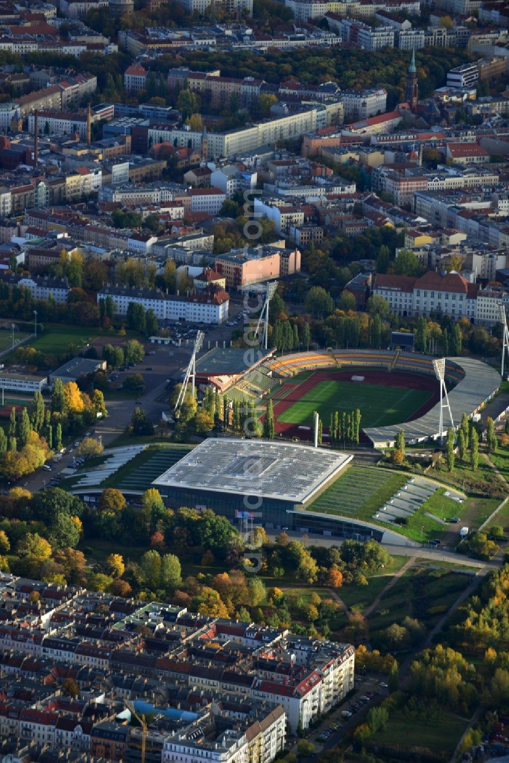 Aerial image Berlin Prenzlauer Berg - Stadium at the Friedrich-Ludwig-Jahn-Sportpark in Berlin Prenzlauer Berg