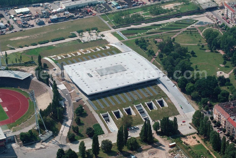 Aerial photograph Berlin Prenzaluer Berg - Stadium at the Friedrich-Ludwig-Jahn-Sportpark in Berlin Prenzlauer Berg