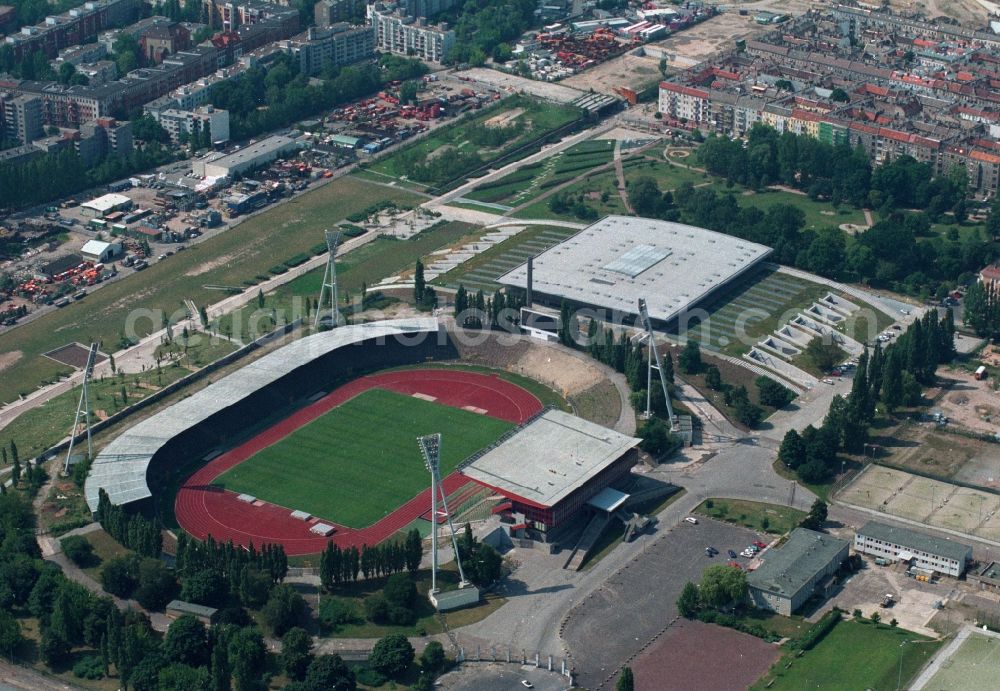 Aerial image Berlin Prenzaluer Berg - Stadium at the Friedrich-Ludwig-Jahn-Sportpark in Berlin Prenzlauer Berg