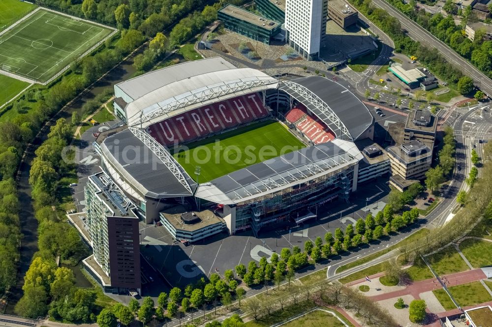 Aerial photograph Utrecht - Galgenwaard stadium in Utrecht in the Netherlands