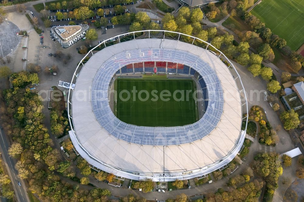 Aerial image Hannover - HDI Arena stadium in Calenberger Neustadt district of Hanover, in Lower Saxony