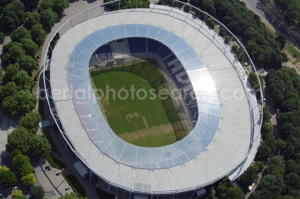 Aerial image Hannover - HDI Arena stadium in Calenberger Neustadt district of Hanover, in Lower Saxony