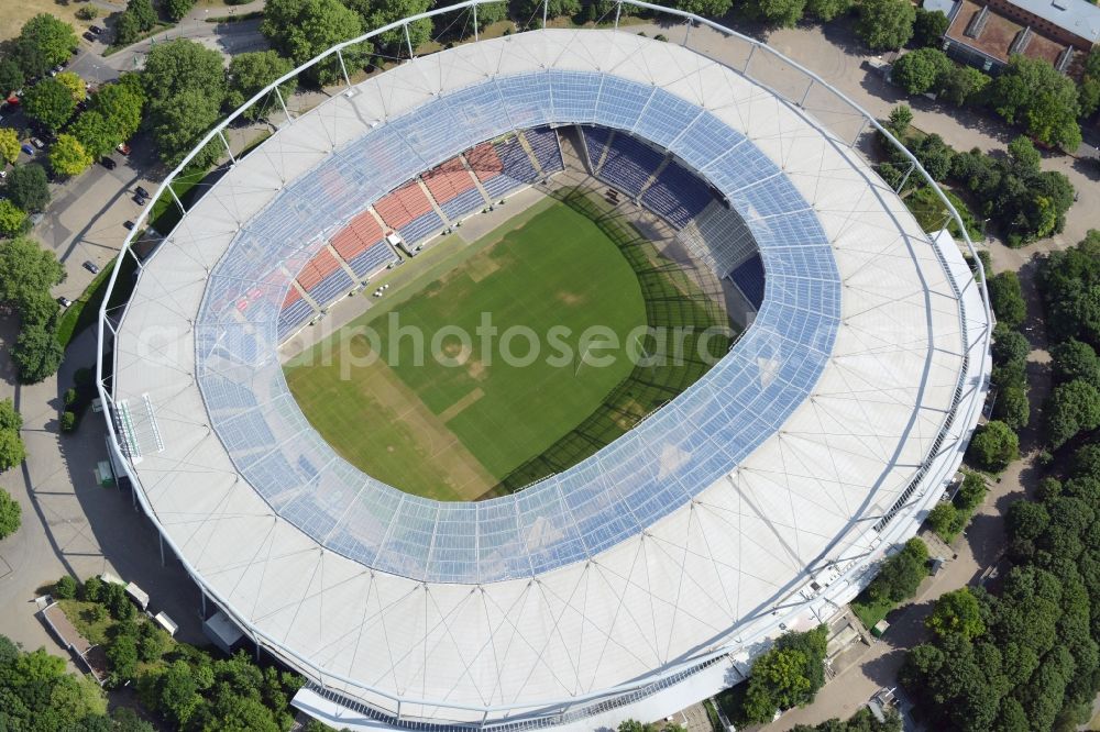 Hannover from above - HDI Arena stadium in Calenberger Neustadt district of Hanover, in Lower Saxony