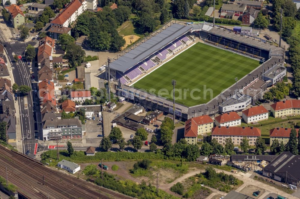 Aerial image Osnabrück - Osnatel-ARENA Stadium (formerly Stadium at Bremen bridge or Piepenbrock Stadium) in Osnabrück in Lower Saxony