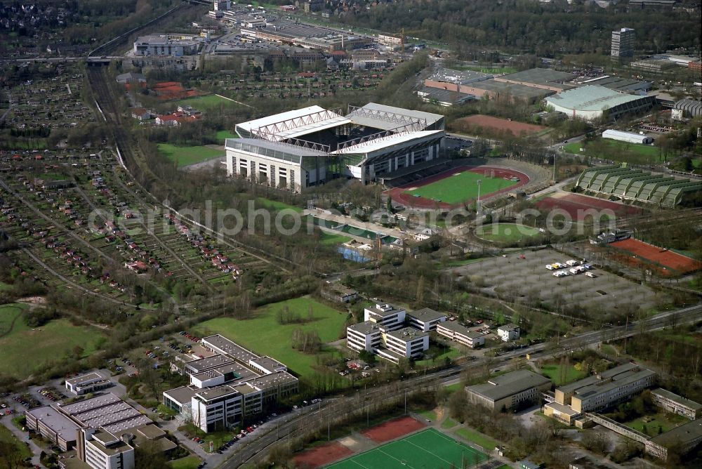 Dortmund from above - The Signal Iduna Park stadium of Borussia Dortmund