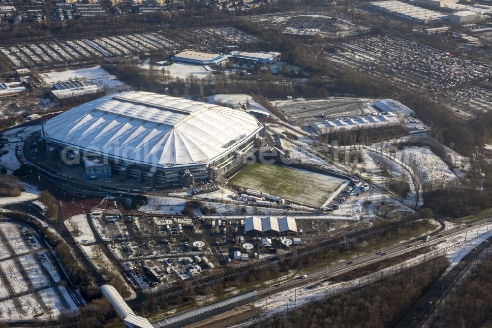 Aerial photograph Gelsenkirchen - Stadium and Sports Park VELTINS Arena in Gelsenkirchen in North Rhine-Westphalia